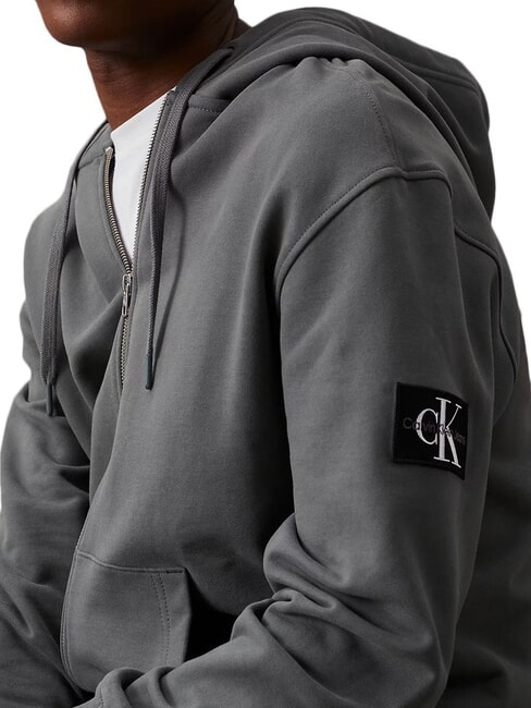 CK JEANS Full zip hoodie endless grey - Sweatshirts