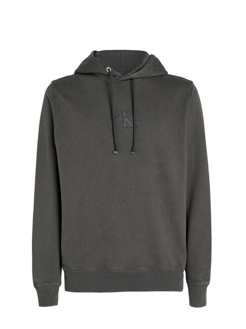 CK JEANS Hoodie with embroidered logo washed black - Sweatshirts