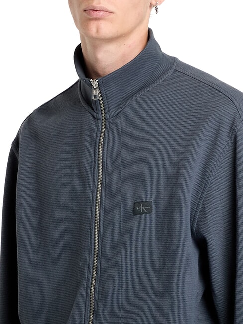 CK JEANS Full-zip turtleneck sweatshirt ebony - Sweatshirts