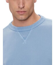 CALVIN KLEIN CK JEANS Cotton crewneck sweatshirt faded denim - Sweatshirts - 4