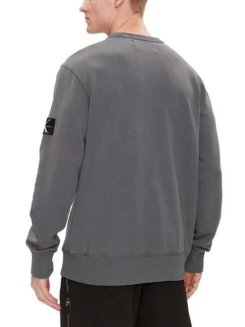 CK JEANS Cotton crewneck sweatshirt washed black - Sweatshirts