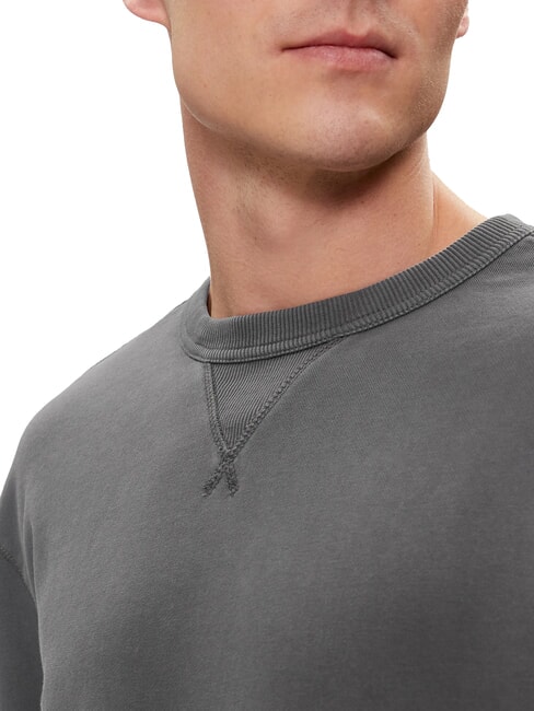 CK JEANS Cotton crewneck sweatshirt washed black - Sweatshirts