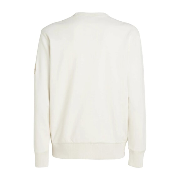 CK JEANS Crewneck sweatshirt with logo patch ivory - Sweatshirts