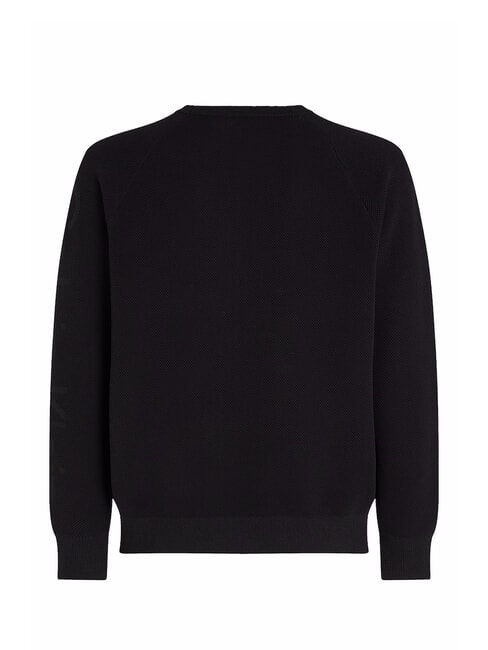 CK PERFORMANCE Crewneck sweatshirt with sleeve logo black beauty - Sweatshirts