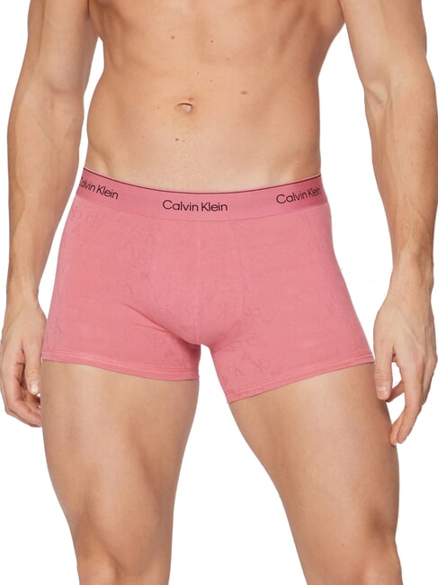 CK Boxer shorts with all-over heart logo hearts monogram berry pink - Men's briefs
