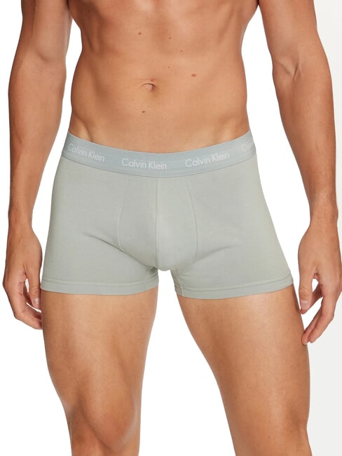 PACK 3 LOW RISE Trunk Boxer man black, shade, slate turquoise - Men's briefs