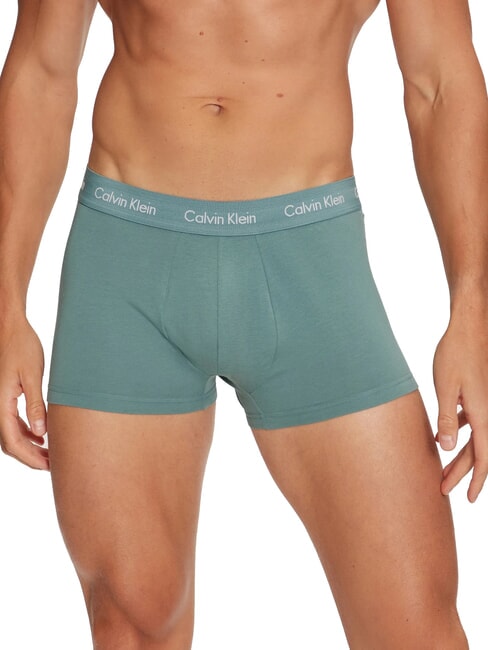 PACK 3 LOW RISE Trunk Boxer man black, shade, slate turquoise - Men's briefs