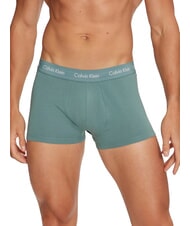 CALVIN KLEIN PACK 3 LOW RISE Trunk Boxer man black, shade, slate turquoise - Men's briefs - 3