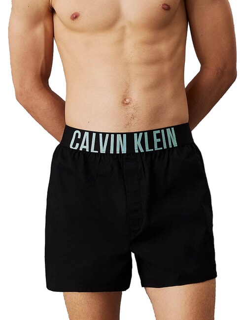 CK 2 boxers b- white, tickled green lgs - Men's briefs