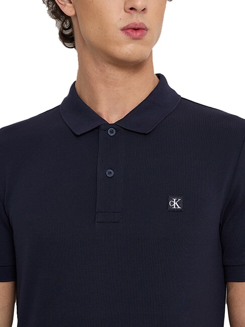 CK JEANS Short-sleeved cotton polo shirt night sky - Polo shirt