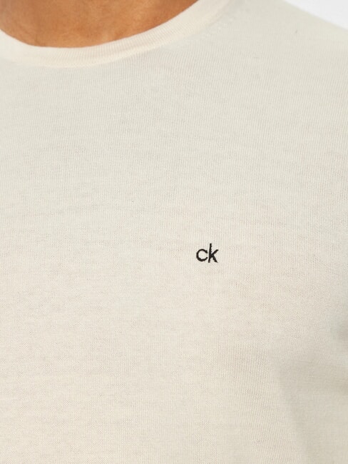 CK Regular fit crew neck sweater vanilla ice - Men's Sweaters