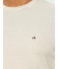 CALVIN KLEIN CK Regular fit crew neck sweater vanilla ice - Men's Sweaters - 3