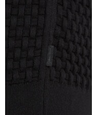 CALVIN KLEIN CK Crew neck sweater with woven details ck black - Men's Sweaters - 6