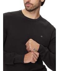 CALVIN KLEIN CK Cotton blend crew neck sweater ck black - Men's Sweaters - 3