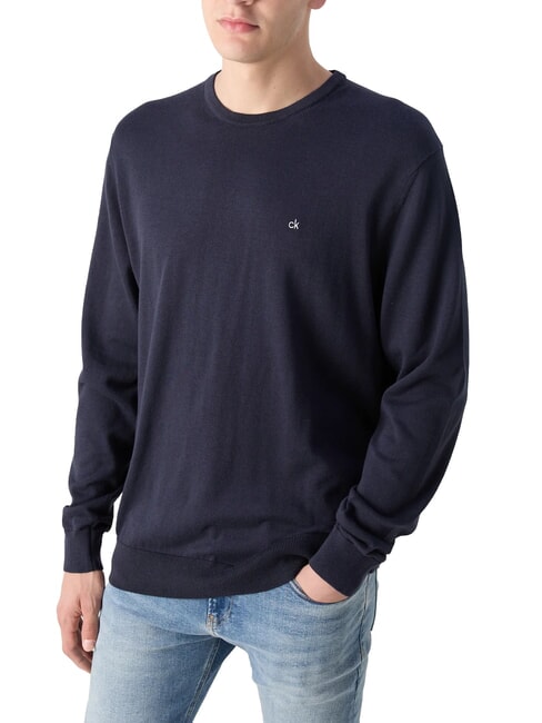 CK Regular fit crew neck sweater night sky - Men's Sweaters