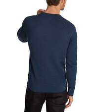 CALVIN KLEIN CK Crew neck sweater with woven details - Men's Sweaters