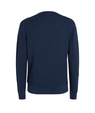 CALVIN KLEIN CK Crew neck sweater with woven details ink - Men's Sweaters - 4