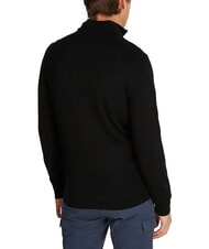 CALVIN KLEIN CK Wool turtleneck sweater with zip ck black - Men's Sweaters - 2