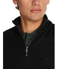 CALVIN KLEIN CK Wool turtleneck sweater with zip ck black - Men's Sweaters - 3