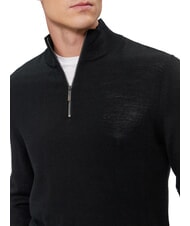 CALVIN KLEIN CK Wool turtleneck sweater with zip ck black - Men's Sweaters - 3