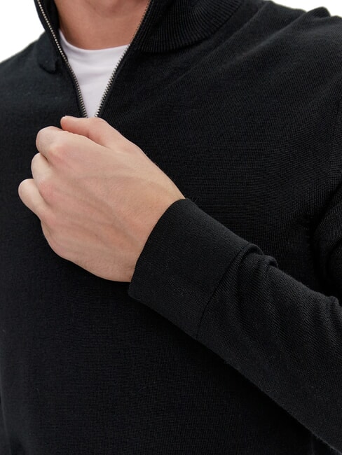 CK Wool turtleneck sweater with zip ck black - Men's Sweaters