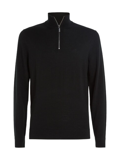 CK Wool turtleneck sweater with zip ck black - Men's Sweaters