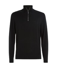 CALVIN KLEIN CK Wool turtleneck sweater with zip ck black - Men's Sweaters - 6