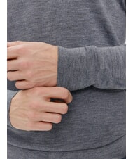 CALVIN KLEIN CK V-neck wool sweater, regular fit mid gray heather - Men's Sweaters - 4