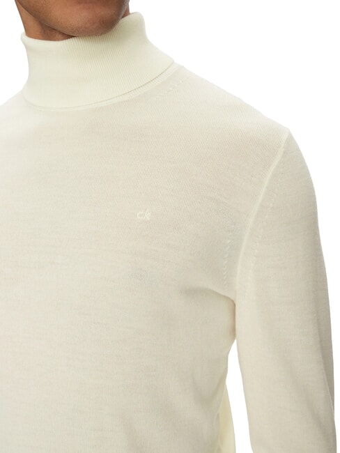 CK Slim-fit wool turtleneck sweater egret - Men's Sweaters