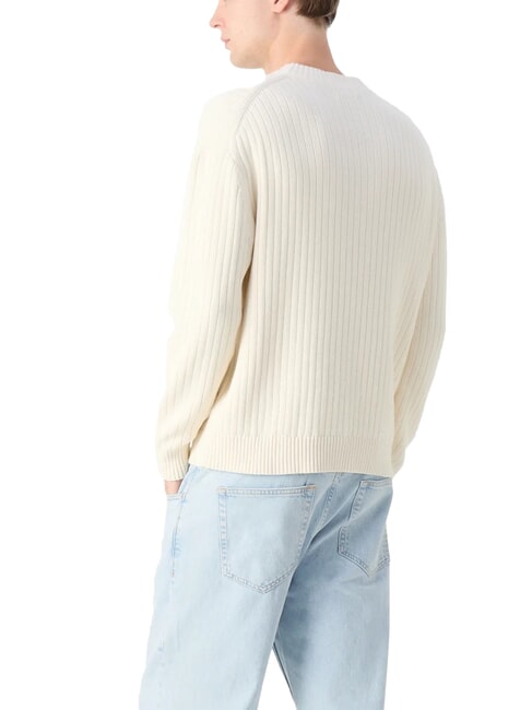 CK JEANS Regular fit crew neck sweater ivory - Men's Sweaters