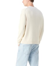 CALVIN KLEIN CK JEANS Regular fit crew neck sweater ivory - Men's Sweaters - 2