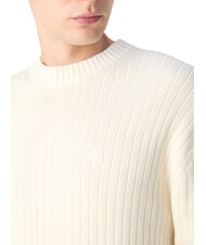 CALVIN KLEIN CK JEANS Regular fit crew neck sweater ivory - Men's Sweaters - 3