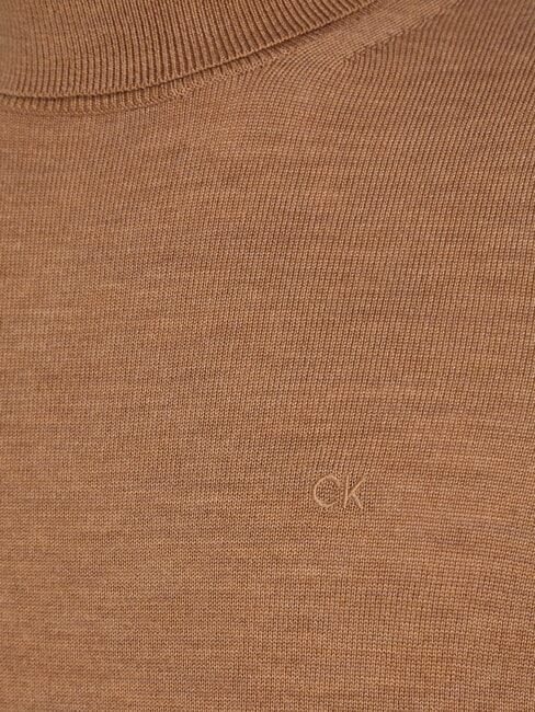 CK Slim-fit wool turtleneck sweater travertine heather - Men's Sweaters