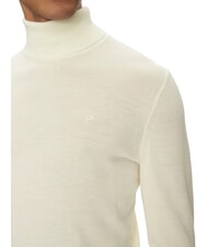 CALVIN KLEIN CK Slim-fit wool turtleneck sweater egret - Men's Sweaters - 3
