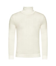 CALVIN KLEIN CK Slim-fit wool turtleneck sweater egret - Men's Sweaters - 5