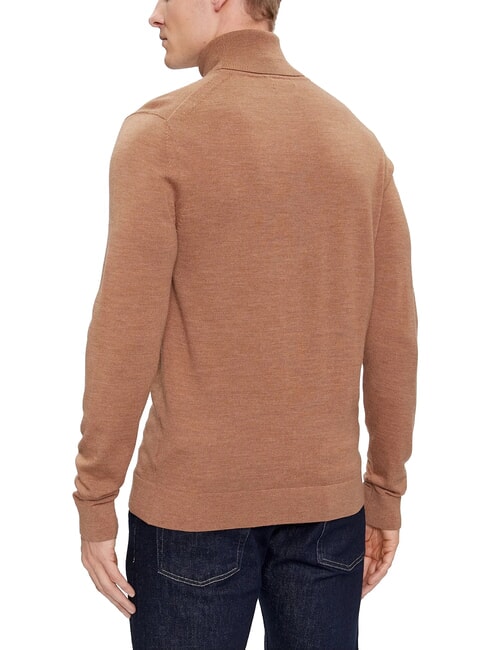 CK Slim-fit wool turtleneck sweater travertine heather - Men's Sweaters