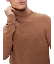CALVIN KLEIN CK Slim-fit wool turtleneck sweater travertine heather - Men's Sweaters - 3