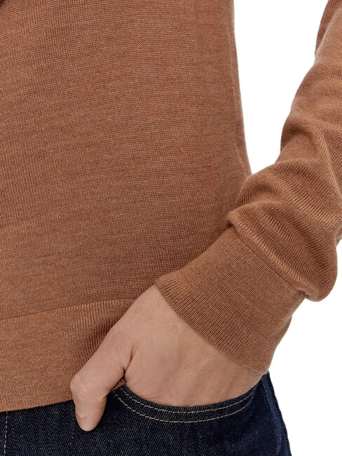 CK Slim-fit wool turtleneck sweater travertine heather - Men's Sweaters