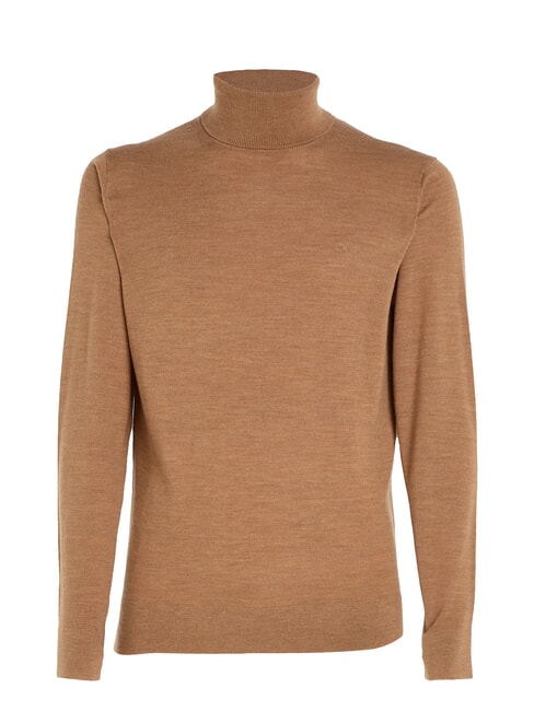 CK Slim-fit wool turtleneck sweater travertine heather - Men's Sweaters