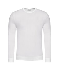 CALVIN KLEIN SUPERIOR WOOL Round neck wool sweater egret - Men's Sweaters - 4