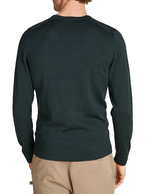 SUPERIOR WOOL Round neck wool sweater midnight forest heather - Men's Sweaters