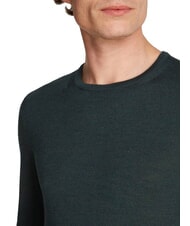 CALVIN KLEIN SUPERIOR WOOL Round neck wool sweater midnight forest heather - Men's Sweaters - 3