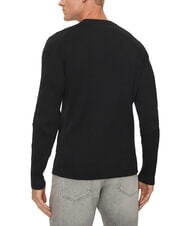 CALVIN KLEIN CK JEANS Slim fit ribbed crew neck sweater ck black - Men's Sweaters - 2