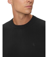 CALVIN KLEIN CK JEANS Slim fit ribbed crew neck sweater ck black - Men's Sweaters - 3