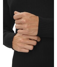 CALVIN KLEIN CK JEANS Slim fit ribbed crew neck sweater ck black - Men's Sweaters - 4