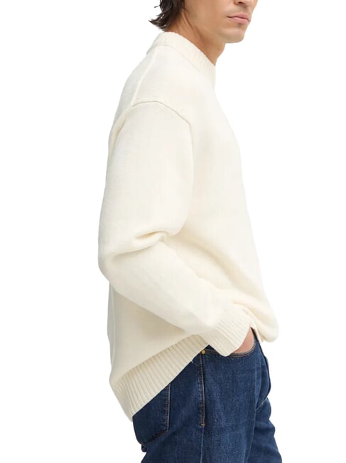 CK JEANS Oversized crew neck sweater ivory - Men's Sweaters