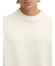 CALVIN KLEIN CK JEANS Oversized crew neck sweater ivory - Men's Sweaters - 4