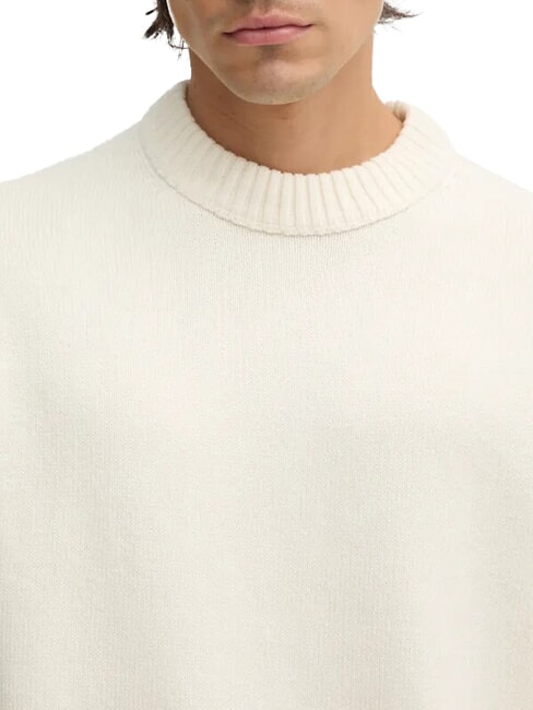 CK JEANS Oversized crew neck sweater ivory - Men's Sweaters