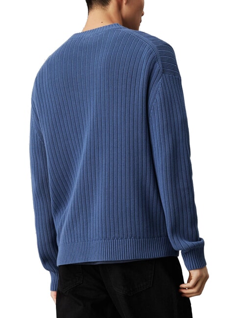 CK JEANS Regular fit crew neck sweater blue coast - Men's Sweaters