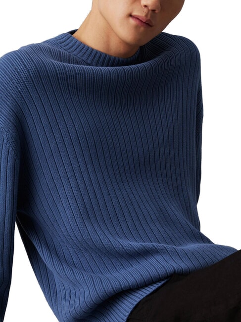 CK JEANS Regular fit crew neck sweater blue coast - Men's Sweaters